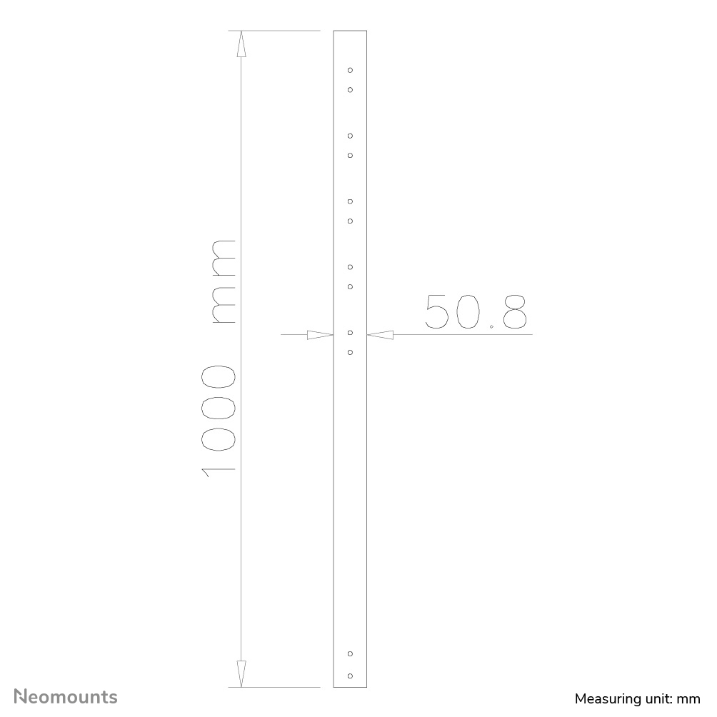 Tubo telescopico Neomounts by Newstar per schermi LCD/LED/Plasma 
